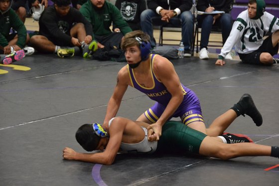 Lemoore's Gary Joint, shown in an earlier tourney, was the Deliddo Invitational Tournament Most Outstanding Wrestler.